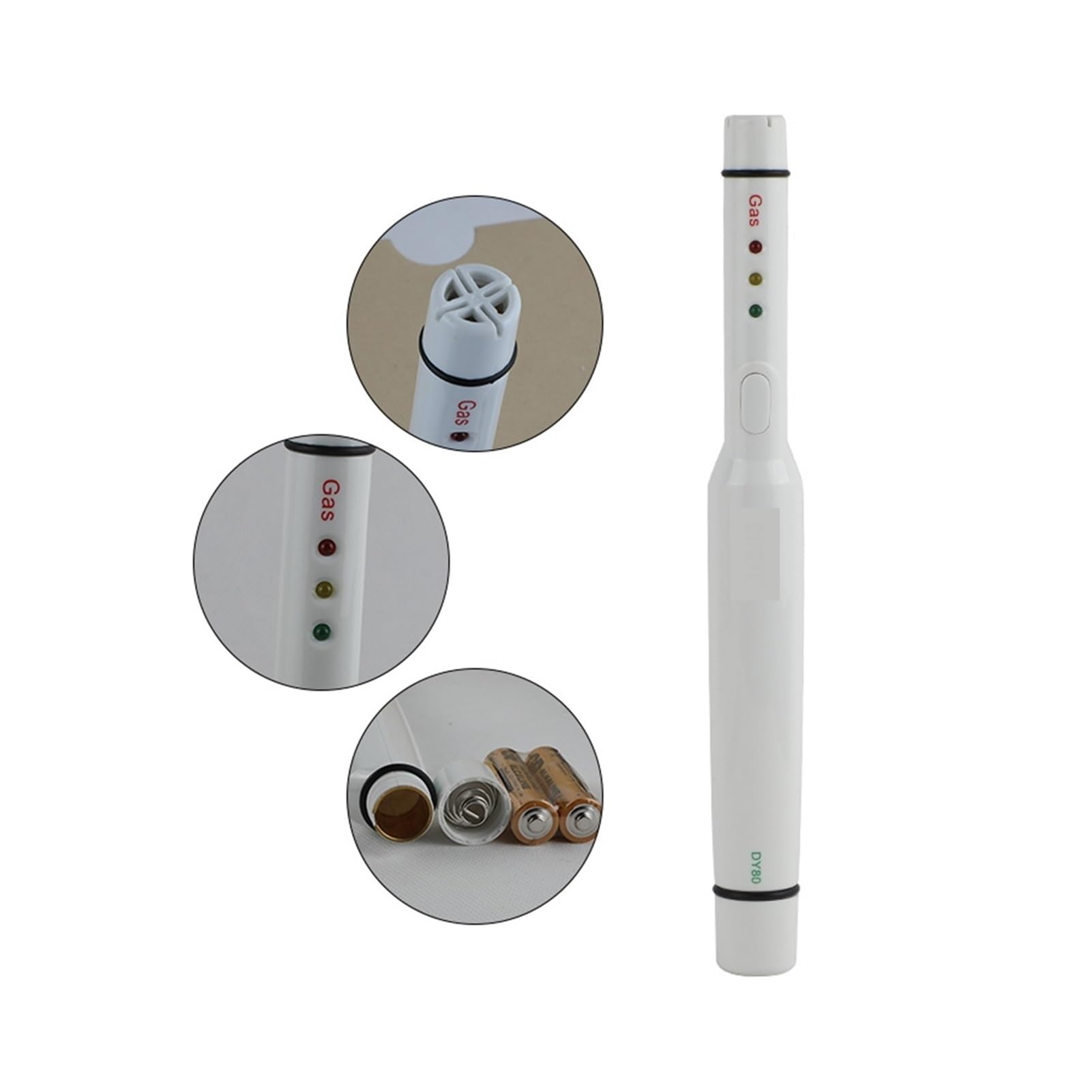 Detector de Gas, Detector de Fugas Gas portátil DY80 Natural GLP Combustible Sensor Alarma Seguridad for propano butano metano para el Trabajo y el hogar