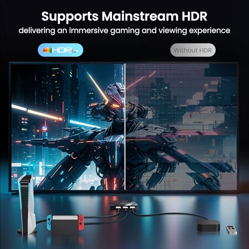 Image of NEWCARE HDMI Switch 3 in 1 Out, 4K@60Hz with Remote, HDR10+ Dolby VRR 3D | HDMI Splitter Switcher supports HDCP2.2,Compatible with PS5, Xbox, PC, Laptop, Projector and Blu-ray Player