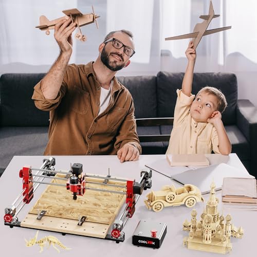 Coolook CNC Router Machine, Upgraded 3 Axis Engraver Machine with Controller, All-Metal CNC Router Machine for Metal, Wood, Acrylic, Working Area 400×400×80mm - Image 5