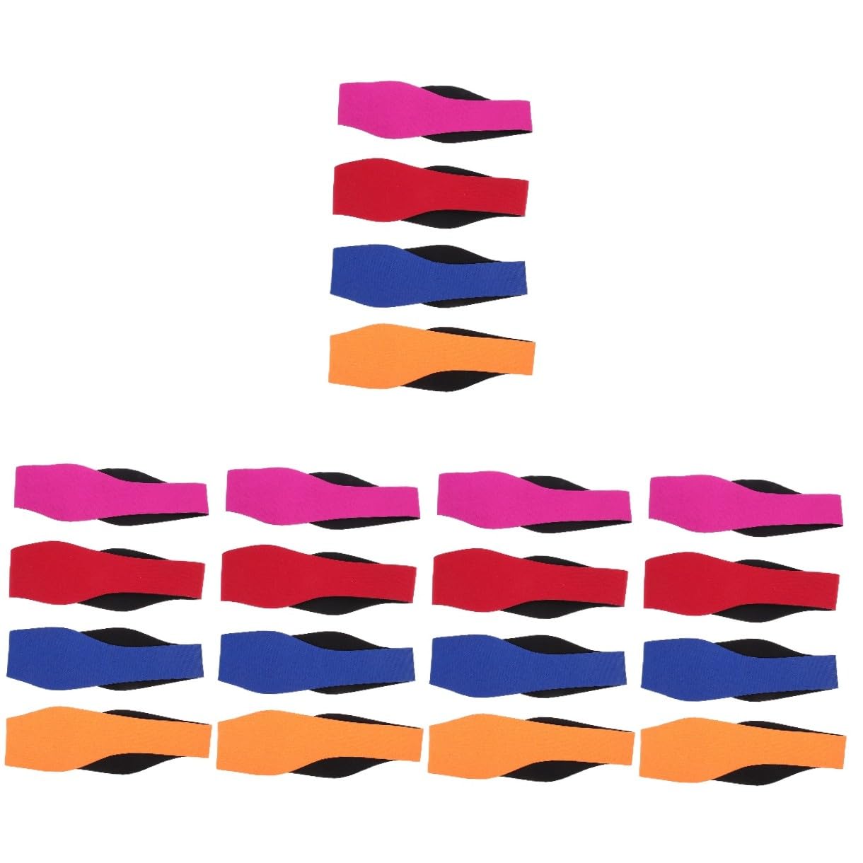 TOYANDONA 5 Series Banda Para Ajustable Para Orejas De Unisex Para Actividades Acuáticas Y Ducha Incluye Colores Vibrantes 4 Piezas X 5