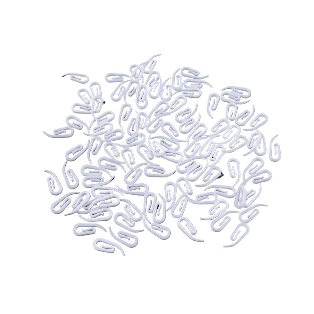 White Plastic Curtain Hooks for Drapes Window Pinch Pleat Track Hooks(10PCS)