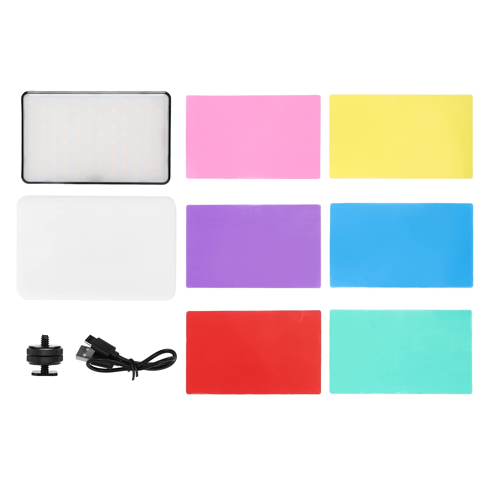 ST120 Tragbares LED-Fülllicht, Videoleuchte mit Doppelter Farbtemperatur und CRI, Einstellbare Helligkeit, Sanfte Beleuchtung mit Schwarzem Kunststoffgehäuse, Ideal Zum Filmen,