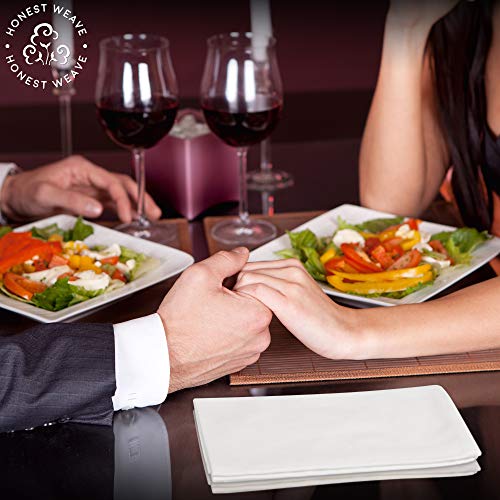 Honest Weave Gots Certified Organic Cotton Washable Cloth Napkins Sets For Everyday Dining, Dinner Parties, Weddings | Oversized 20X20 Inches, Fully Hemmed, In Designer Colors, 12-Pack, Sage #TOP6