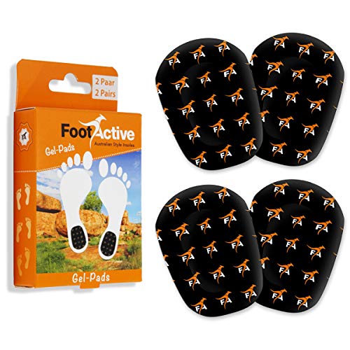 FootActive Gel Pads - (Lot de 4) - talons avec coussin de gel souple Housse pour augmenter de Course Confort. - Qui doux auftritt, vient loin Cover