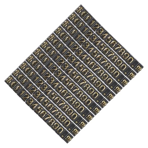 Etiquetas de precio de acabado liso TOYANDONA, números dorados elegantes para alta joyería