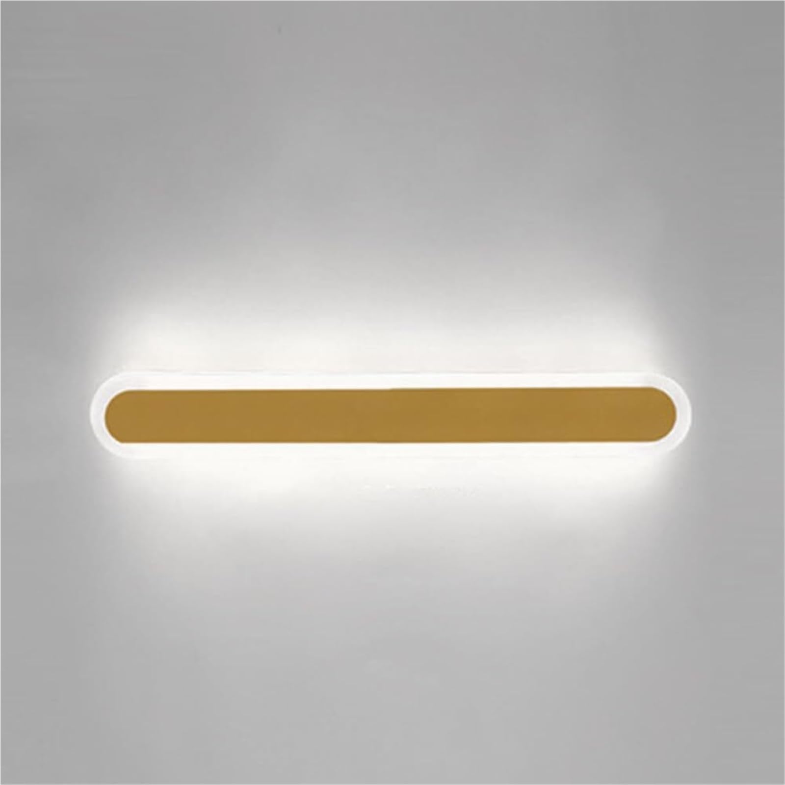 HYJAUSXB Modern Wall Lighting Fixture - 3-Color Temperature Sleek Long Acrylic Sconce for Bedroom Living Room & Corridor Wall-Mounted Lamp (White 80cm Gold 40cm)