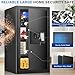 23.62 inches Tall Safe Box, 4.4 Cuft Home Safe with Fireproof Waterproof Bag, Anti-Theft Digital Security Lock Box with Smart Alert System, Removable Shelf, Mute Function, Document Safes for Jewelry