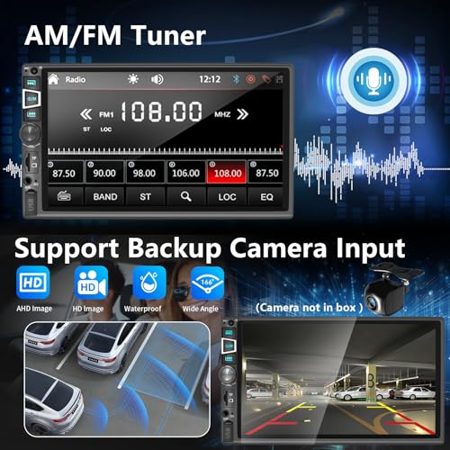 Radio para automóvil con pantalla táctil HD 7 pulg y Bluetooth miniatura 6