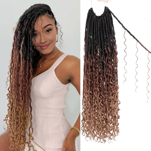 ZRQ Boho Faux Locs Crochet Hair 24 Inch 3 Tone...