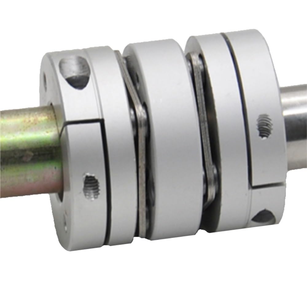 1PC D39L49 Flexible Doppel Membran Kupplung 39mm Durchmesser 49mm Lange Plum Welle Kupplung Schrittmotor Koppler Gerillt Elastisch(14mm to 14mm)