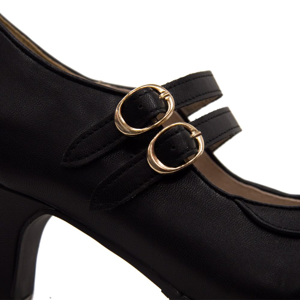 Zapato De Flamenco con Doble Suela y 2 Correas