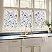 SOMWISE Window Privacy Film Home Room Bathroom Spring Decor Car Decorations One Way Privacy Window Clings Decals Tint Door Cover Rainbow Renter Friendly Stickers Static Cling Stained Glass Windows