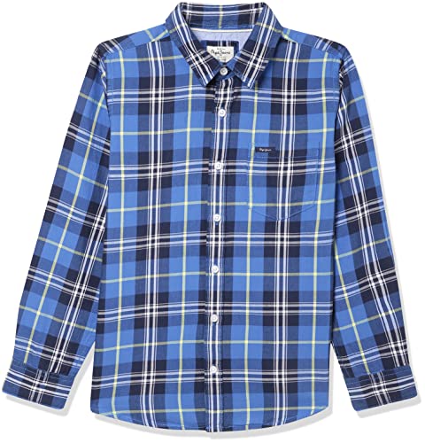 Image of Pepe Checks Cotton Shirt Collar Boys Shirt (S22PPBB302273RO-P)