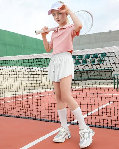 Image of HASMES Girls Butterfly Shorts Teen Flowy Athletic Shorts for Running Dance Cheer 5-14Y