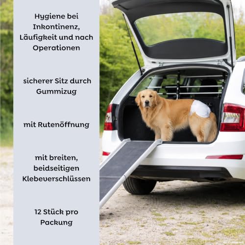 TRIXIE Hundewindeln für Hündinnen Gr. L, 12 St., 38–56 cm Taillenumfang