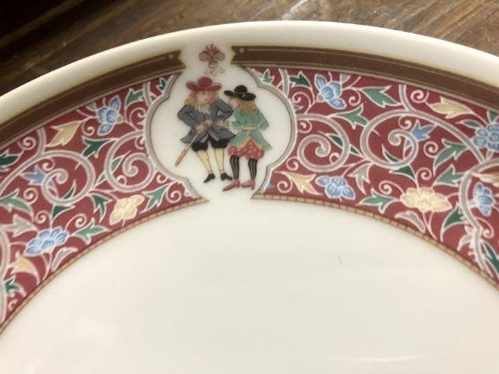 異人船の飾り皿 美品 ガラス 長崎 銘々皿 取り皿 船と異人の絵柄が可愛い