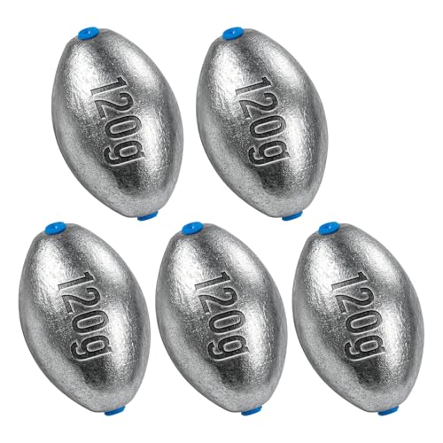Alwonder Egg Sinkers Fishing Weights, Oval Lead Fishing Weights Sinkers Bass Fishing Casting Egg...