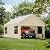 JY QAQA Carport, 12x20 FT Heavy Duty Carport Reinforced Steel Poles with Removable Sidewalls & Doors,Roll-up Windows Car Canopy with Sandbags and All-Season Tarp for Car Boat Truck Motorcycle