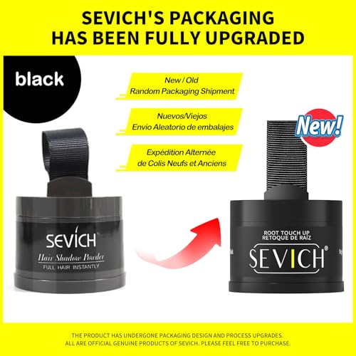 Image of Sevich Hairline Powder, Gray Root Touch Up, Sweatproof, Black