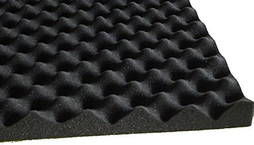 Lulushop bubble foam, cut (approx. 100 x 50), acoustic foam acoustic foam insulation sheets, black
