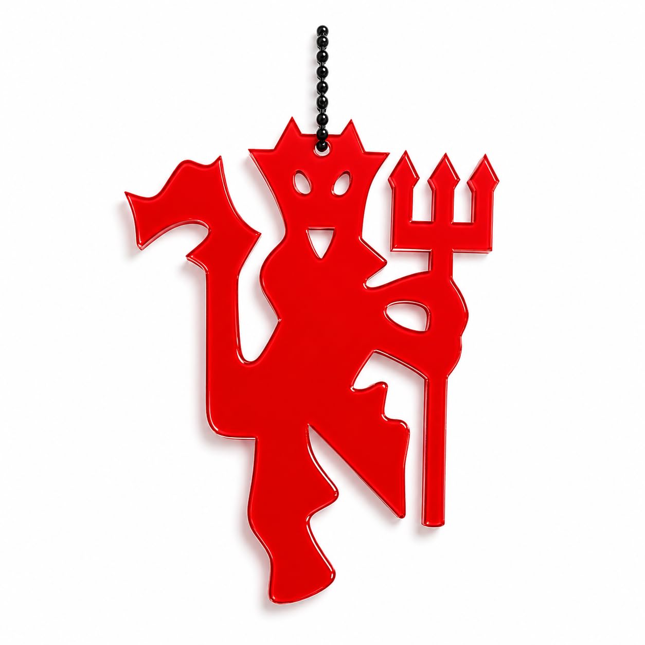 Manchester United Red Devil Car Hanging | Manchester United Car Accessories | Red Acrylic with Black Metallic Chain | Manchester United Merchandise| Gifts for Man Utd Fans - 1pc-image-38