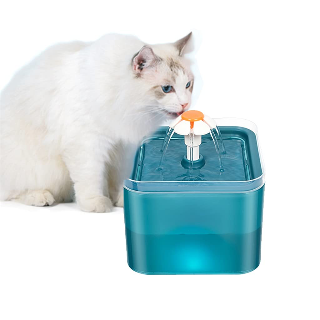 N/A Automatic Cats Drinking Fountain with LED Lighting USB Pet Water Dispenser with Recirculate Filtring for Fresh Clean Water (Color : Vert)