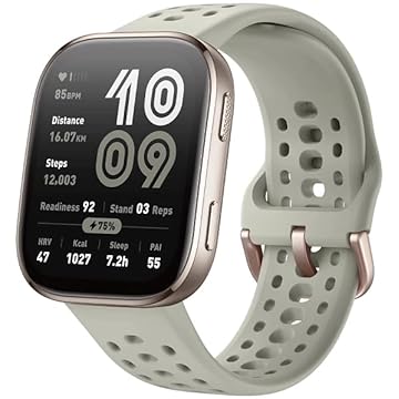 Relógio Smartwatch BIP 6, com IA, Gps e Mapas, Tela 1,97" AMOLED, Ligação Bluetooth, 46 mm, Resistente a Água 5 ATM, Bateria 24 dias, 140 modos de exercício, Original com Nfe e garantia - Cinza Claro