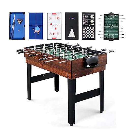 PEXMOR 10-in-1 Multi Game Set for Adults and Family, 48" Game Table with Hockey, Foosball, Pool, Ping Pong, Shuffleboard, Chess, Checkers, Bowling, Backgammon