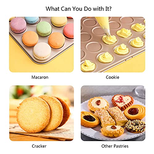 Plaque de cuisson au four antiadhésive avec 35 empreintes pour macarons ronds - 5