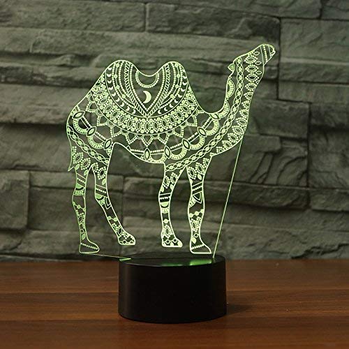 HPBN8 3D Hai LED Nachttischlampe – 7 Farben, Touch-Bedienung, USB-Betrieb, Für Kinder & Dekoration