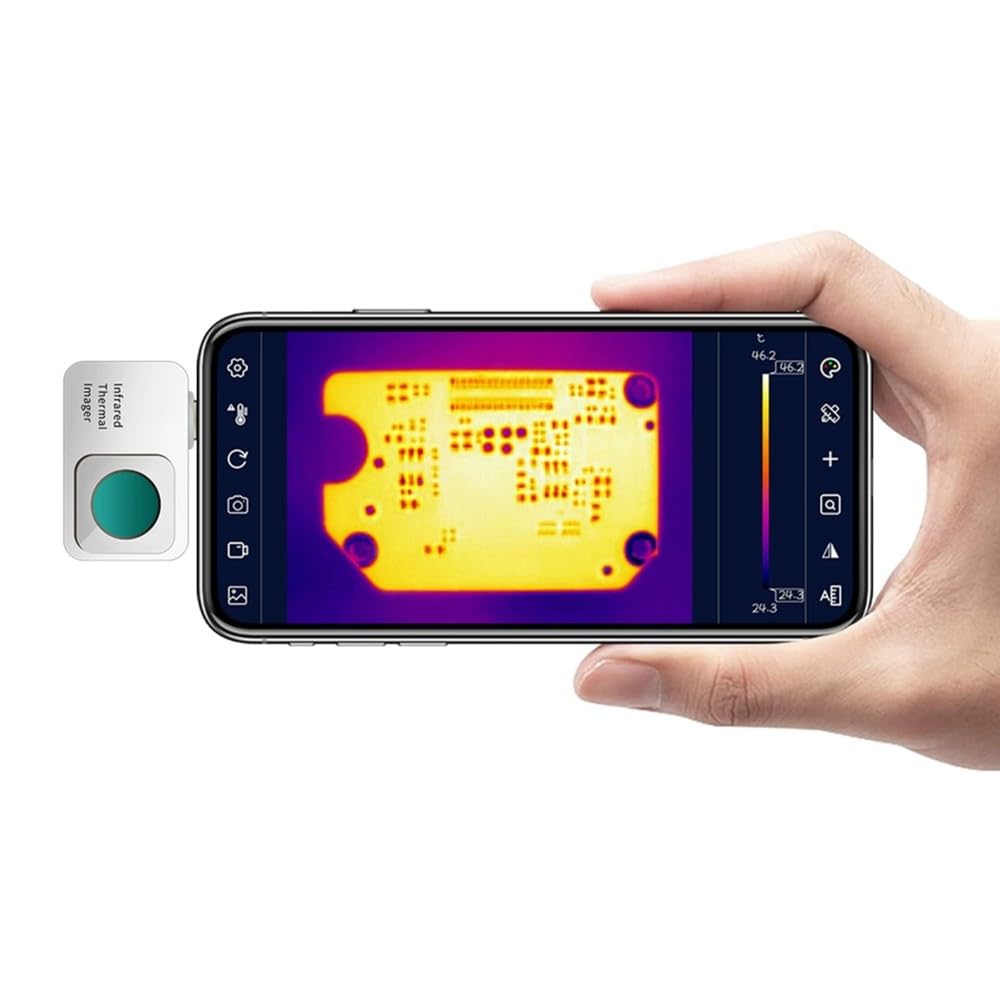 Kamera termiczna do smartfona Kamera termiczna 256 x 192 IR Rozdzielczość termowizyjna z szerokim zakresem temperatur od -15℃ do 600℃ 25 Hz w czasie rzeczywistym