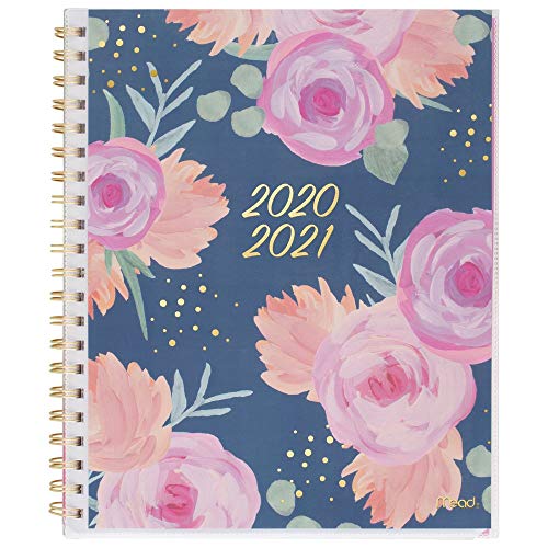 Télécharger Agenda scolaire 2020-2021, un aperçu hebdomadaire et mensuel Large Bleu marine Floral PDF Ebook En Ligne