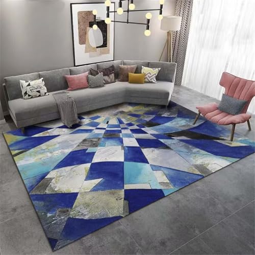 Tapis chambre bébé bleu antidérapant et insonorisé de 180x230 - 2
