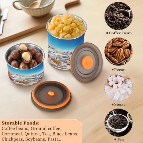 Recipiente para café hermético de acero inoxidable 30oz miniatura 5