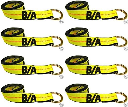 38-1-10-x8 10' Lasso Strap (Set of 8) for Wheel Lift, Wrecker, Rollback, Tow Truck. Fits JerrDan, Century and More.