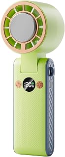 Drumstone (𝟏𝟓 𝐘𝐞𝐚𝐫𝐬 𝐖𝐚𝐫𝐫𝐚𝐧𝐭𝐲 Portable Handheld Electric Fan with Icing Function, Rechargeable Mini Cooling Fan, Lightweight Powerful Personal Fan for Travel, Office & Outdoor Use