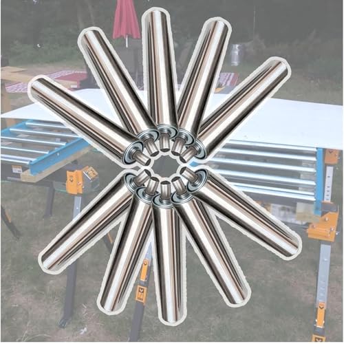 1/1.25/1.5/1.9/2.3 in Dia Stainless Steel Conveyor Roller, Conveyor Rollers I Replacement Steel Roller for Rollers Conveyor, Roller Stands for Woodworking(Dia 38MM/1.5in,L 500MM(19.7in))
