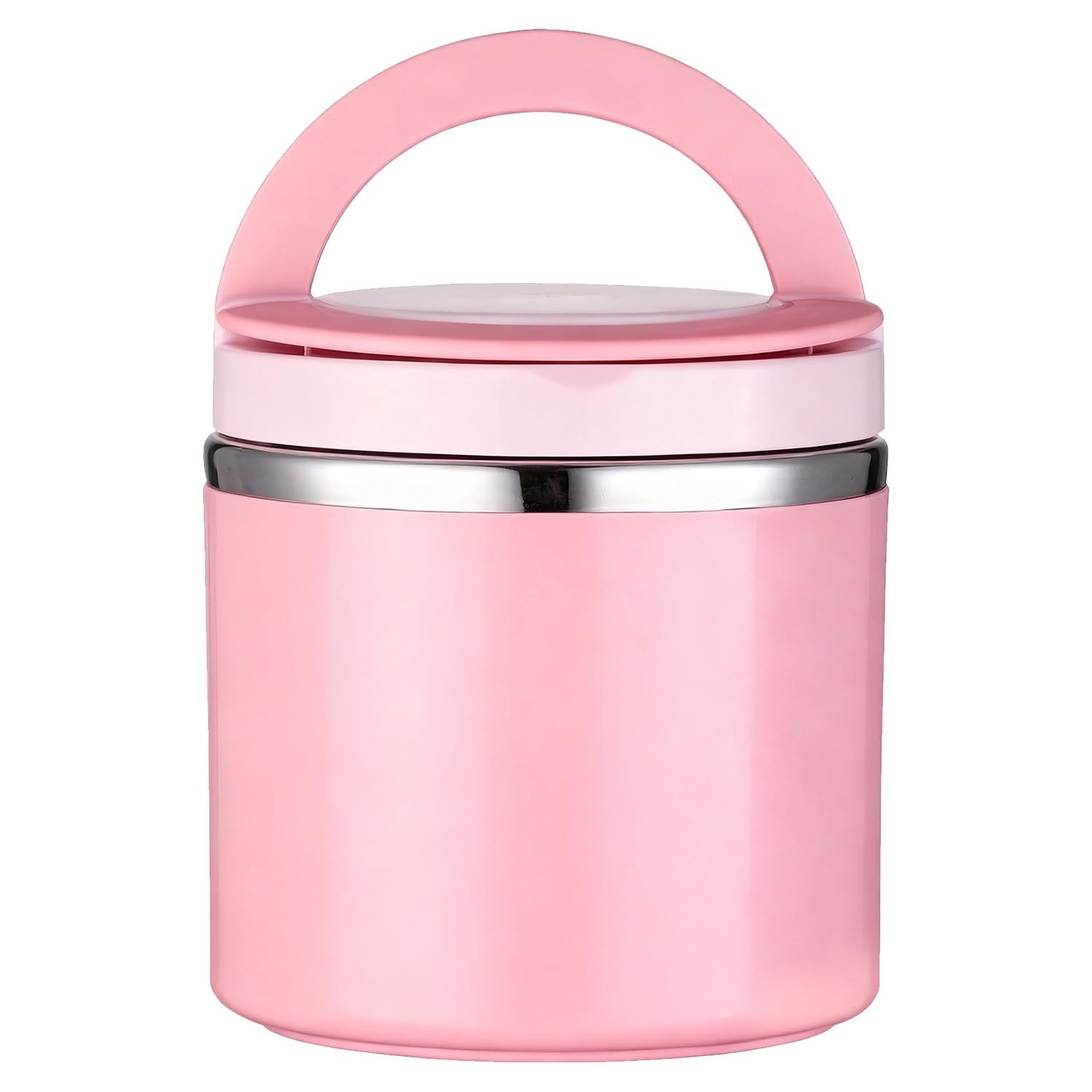 TASBER Thermos Food Flask for Hot/Cold Food, 630ml Stainless Steel Double Walled Insulated Jar Leakproof, Portable Leak Proof Soup Flask for School Offise Picnic Travel (Pink)