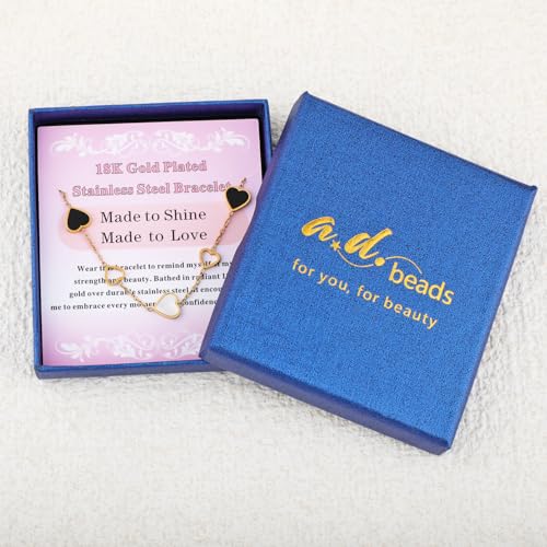Image of 18K Gold Plated Stainless Steel Dainty Charms Colorful Crystal Birthstone Bracelet Minimalist Cute Jewelry for Women