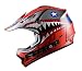 WOW Youth Kids Motocross BMX MX ATV Dirt Bike Helmet Shark Red