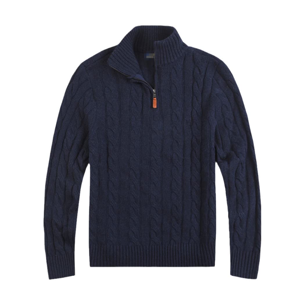 Haitpant automne hiver hommes laine veste col polo zippé