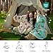 Bedsure Wearable Blanket Hoodie, Sherpa Hooded Blanket Printed for Adult & Kids as Gifts for Women, Mom Gifts Sherpa Hoodie, Standard, Mushroom, Beige