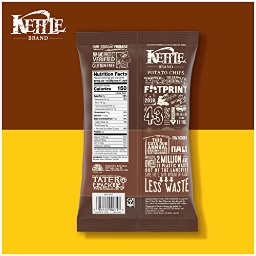 Kettle Brand Sea Salt And Vinegar Kettle Potato Chips, Gluten-Free, Non-Gmo, 7.5 Oz Bag #TOP7