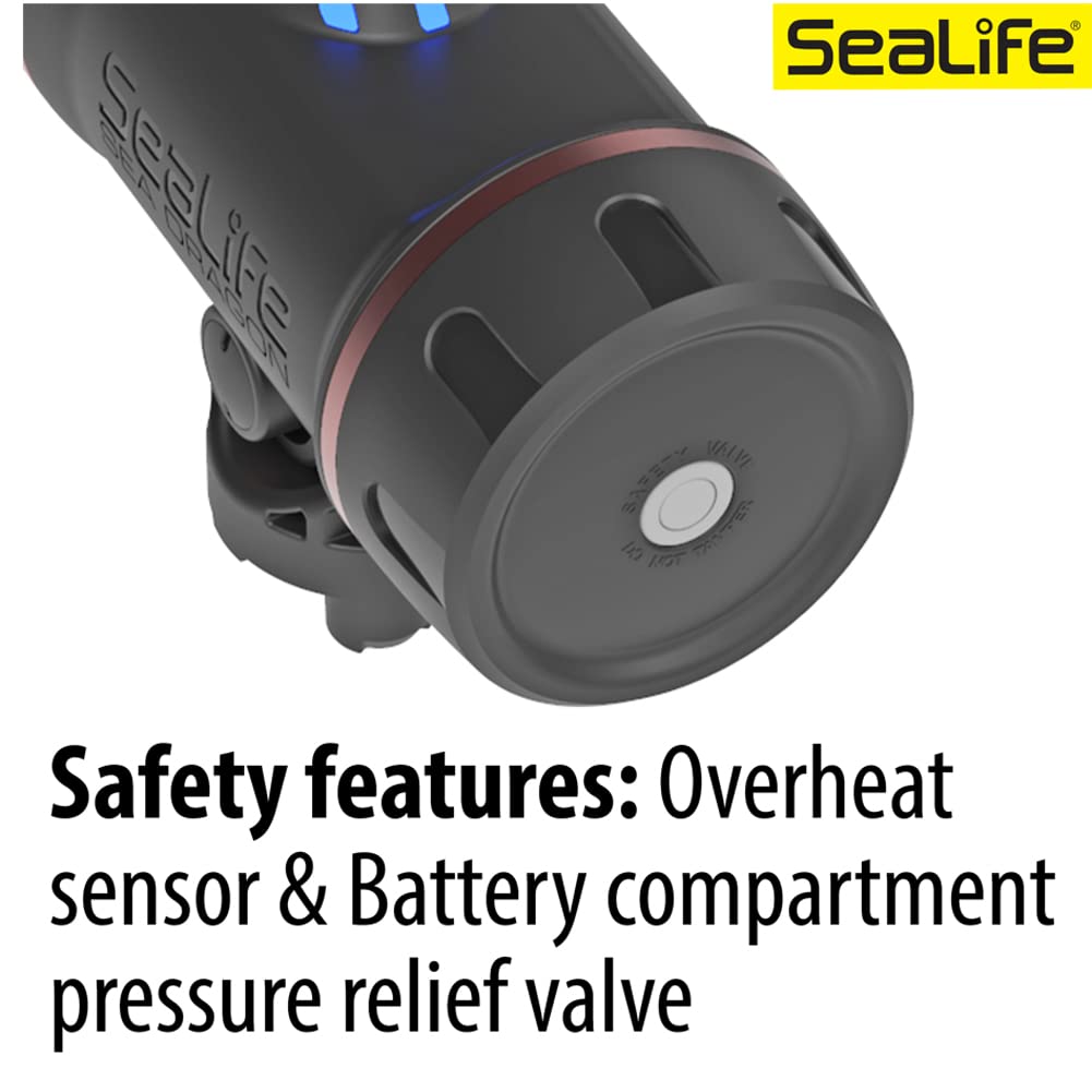 SeaLife Sea Dragon 3000SF Pro Dual Beam Rot Unterwasser-Licht 100m Tiefe Rotlicht Nachtsicht inkl. Montagesystem Batterien Netzteil