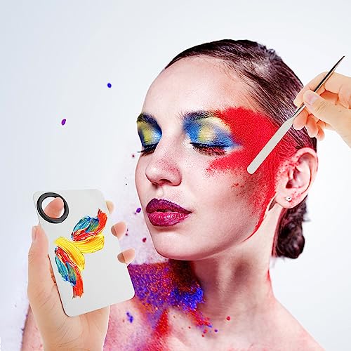 TIESOME Korean Make Up Palette, Spatel Kosmetik Kosmetikspatel, Make-up Mischpalette Paletten mit Edelstahl Spatel, Schmink Contouring Palette für Lidschatten Wimpern Nail Art
