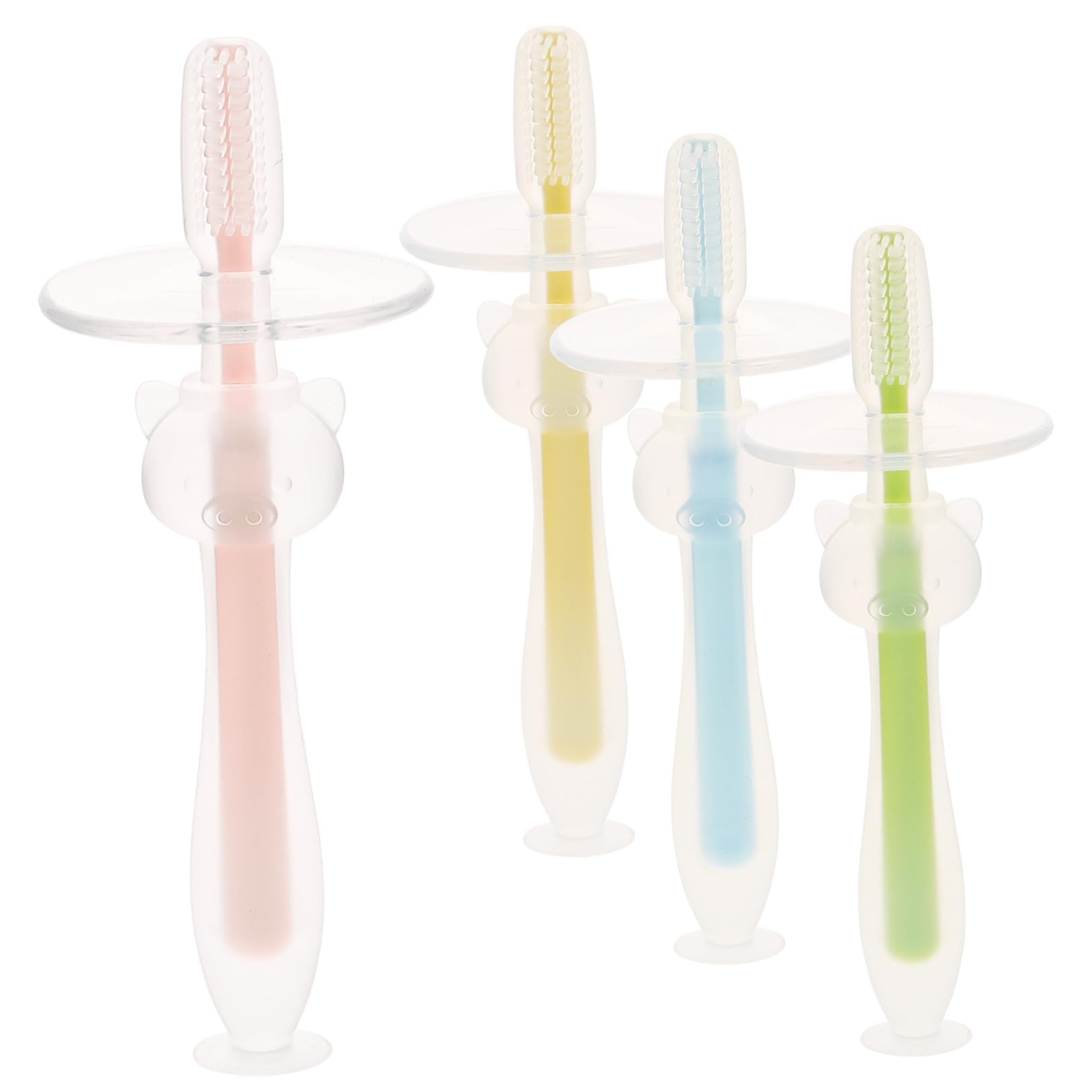 VALICLUD 4 Set Spazzolino Da Denti Per Formazione Infantile Dente Spazzolino Da Denti Per Neonati Spazzolino Da Denti in Silicone Per Gel Di Silice 4 Pezzi*4