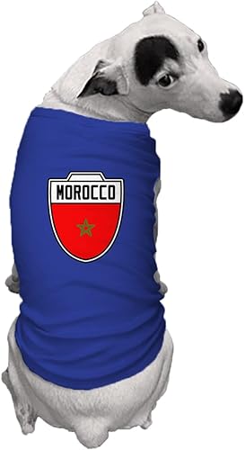 Miniatura 10 de Morocco Soccer Crest - Camisa para perro de fútbol americano (rojo, S)