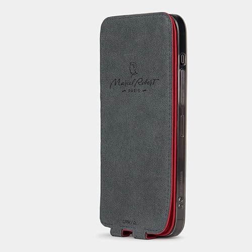 Miniatura 5 de Funda tipo cartera para iPhone 14 Pro - Funda plegable e imantada - Fabricada en Francia con piel Premium - ROJO