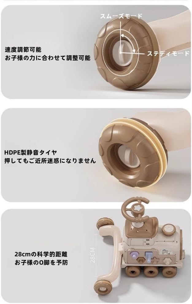 WXQベビーウォーカー 新登場【5in1 手押し車】乗用玩具、レトロカー