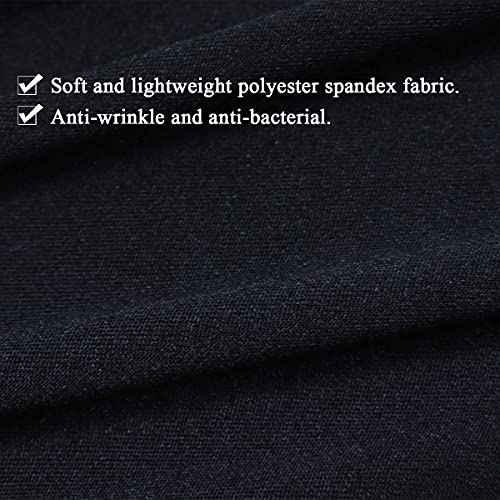 Miniatura 3 de Leeyunbee 6 Piezas Fundas De Sillas De Comedor, Elásticas Y Modernas Funda Asiento Silla, Desmontables Lavables Cubiertas Para Sillas Para Comedor Hotel Banquete De Boda Decoración Negro